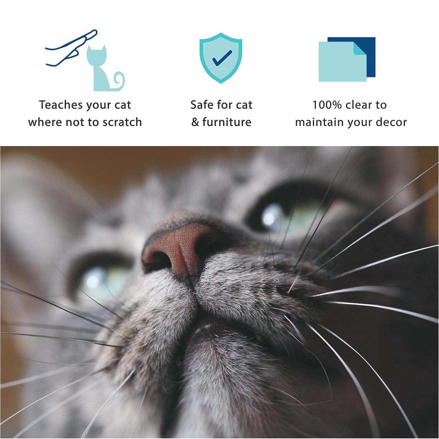 Sofisti-Cat Training Tape, Cat Tape for Furniture, Cat Scratch Deterrent for Furniture, Keep Cats from Scratching Furniture with Our Double -Sided Tape Cat Repellent