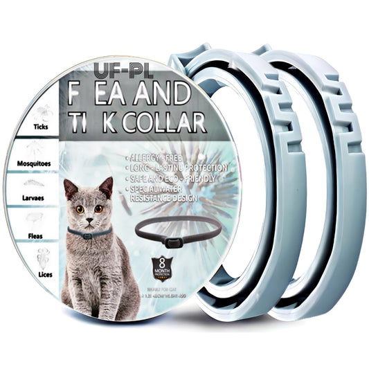 UF-PL 8 Month Cat Collar - Collar for All Cat Breeds and Sizes - Adjustable,Safe,Durable & Effective Collar for Cat 13 Inches-Long Lasting,Flexible,Portable & Waterproof Collar for Cats