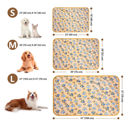 LeapSheep Pet Blankets for Dogs Cats - 3Pack Heart Pattern Super Soft Fluffy Dog Blankets for Small Medium Large Doggy Kitten (Paws, Small)