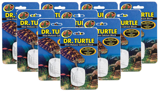 (Pack de 10) Bloc de calcium à libération lente Zoo Med Dr.Turtle fournissant le calcium nécessaire